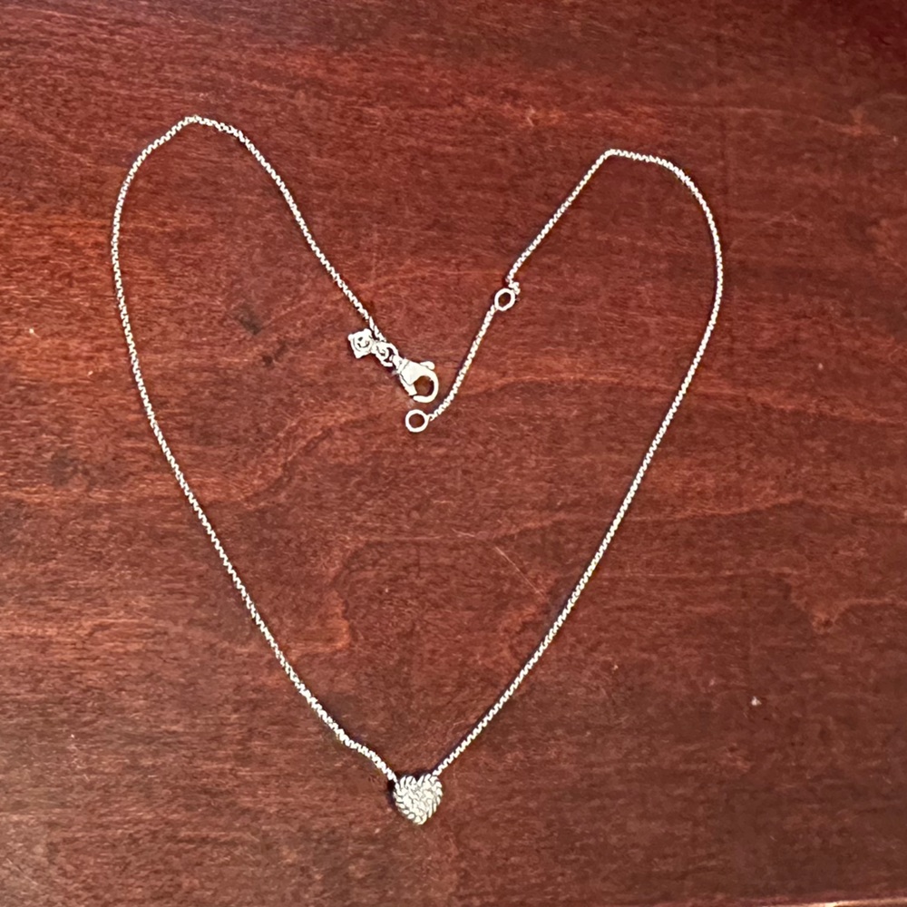 David Yurman Silver Heart Necklace